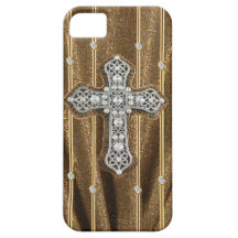 Fausses pierres goldtone et COQUE IPHONE croisé iPhone 5 Case