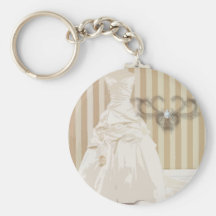 Faveur élégante de mariage de robe de mariage porte-clés