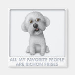 Favori de Bichon Frise Aimants Pour Réfrigérateur