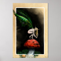 Fée de champignon affiches