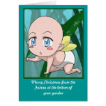 Fée de Manga, manga de bébé Cartes De Vœux