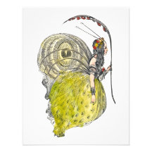 Fée mignonne vintage de papillon d'imaginaire avec faire-parts