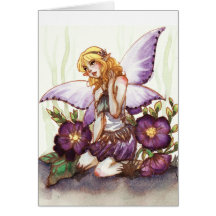 Fée pourpre carte de vœux