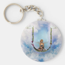 Fée sur une oscillation Keychain Porte-clef