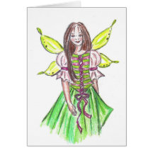 Fée verte carte de vœux