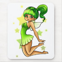 Fée verte tapis de souris