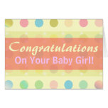 Félicitations de bébé de point de polka ! carte de vœux