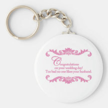 Félicitations votre jour du mariage ! porte-clef