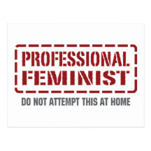 Féministe professionnel carte postale