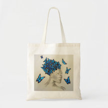 femme aux papillons sac