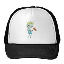 Femme avec le marteau woman with marteau casquettes de camionneur