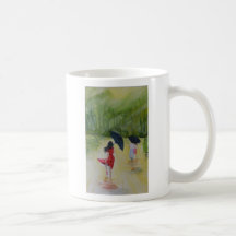 Femme dans la robe I de point de polka Tasse