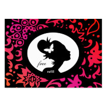 Femme de papillon de carte de club du salon VIP co Cartes De Visite Professionnelles