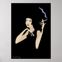 Femme de tabagisme affiches
