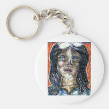 Femme internationale de mystère porte-clés