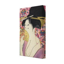 Femme tenant un peigne, Kitagawa Utamaro Toiles Tendues