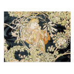Femmes avec l'art Nouveau de marguerites Carte Postale