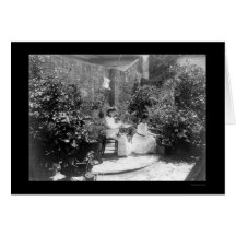 Femmes cubaines dans leur jardin 1917 cartes de vœux