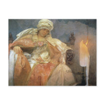 Femmes de ~ d'Alfons Mucha avec la bougie brûlante