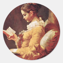 Femmes de lecture par Fragonard, Jean Honoré (meil Adhésif