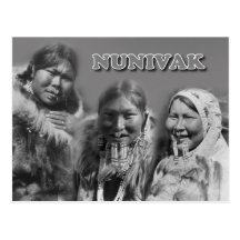 Femmes d'île de Nunivak, Alaska Carte Postale