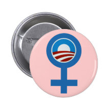 FEMMES POUR LE BOUTON DE CAMPAGNE DE BARACK OBAMA BADGE AVEC ÉPINGLE