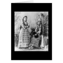 Femmes rurales russes 1901 carte de vœux