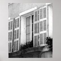 Fenêtre vers la Provence BW Posters