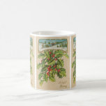 Fenêtre vintage de houx de Noël Tasse À Café