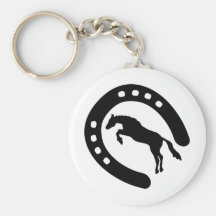 fer à cheval-et-cheval porte-clés