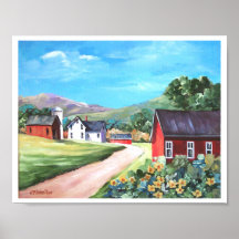 Ferme de ruelle de pays poster