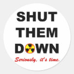 Fermé leur en bas du slogan d'Anti-Arme nucléaire Autocollants