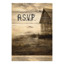 ferme occidentale de fibre de bois countrywedding  cartons d'invitation personnalisés