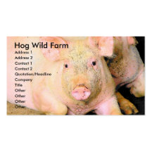 Ferme sauvage de porc cartes de visite professionnelles
