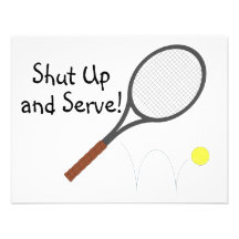 Fermez et servez le tennis faire-parts