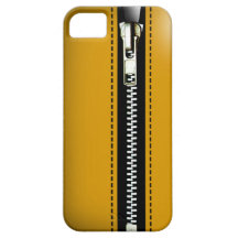 Fermez- la fermeture éclairle - Trompe - l ' jaune Coques iPhone 5