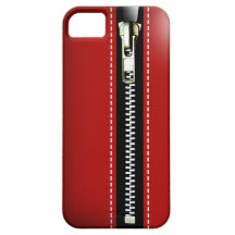 Fermez- la fermeture éclairle - Trompe - l ' rouge Coque iPhone 5
