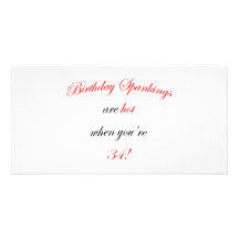 Fessée de 34 anniversaires photocartes personnalisées
