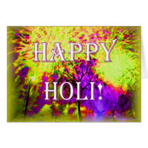 Festival de Holi de carte de couleurs