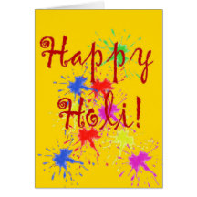 Festival de Holi de carte de couleurs
