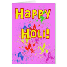 Festival de Holi de carte de couleurs