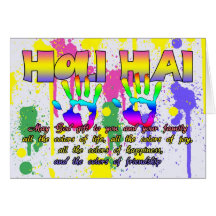 Festival de Holi Hai de la carte de voeux de coule