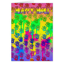 Festival de Holi Hai de la carte de voeux de coule
