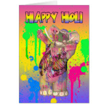 Festival de Holi Hai de la carte de voeux de coule
