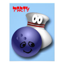 Fête d'anniversaire de bowling invitations personnalisables
