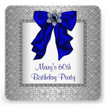 Fête d'anniversaire de la femme de bleu royal soix bristols personnalisés