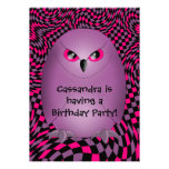 Fête d'anniversaire mignonne de hibou punk invitation