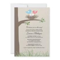 Fête de naissance jumelle du nid d'oiseau de bébé bristol personnalisé