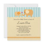 Fête de naissance unisexe Invitatio d'éléphant de 