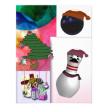 Fête de Noël de bowling Faire-parts